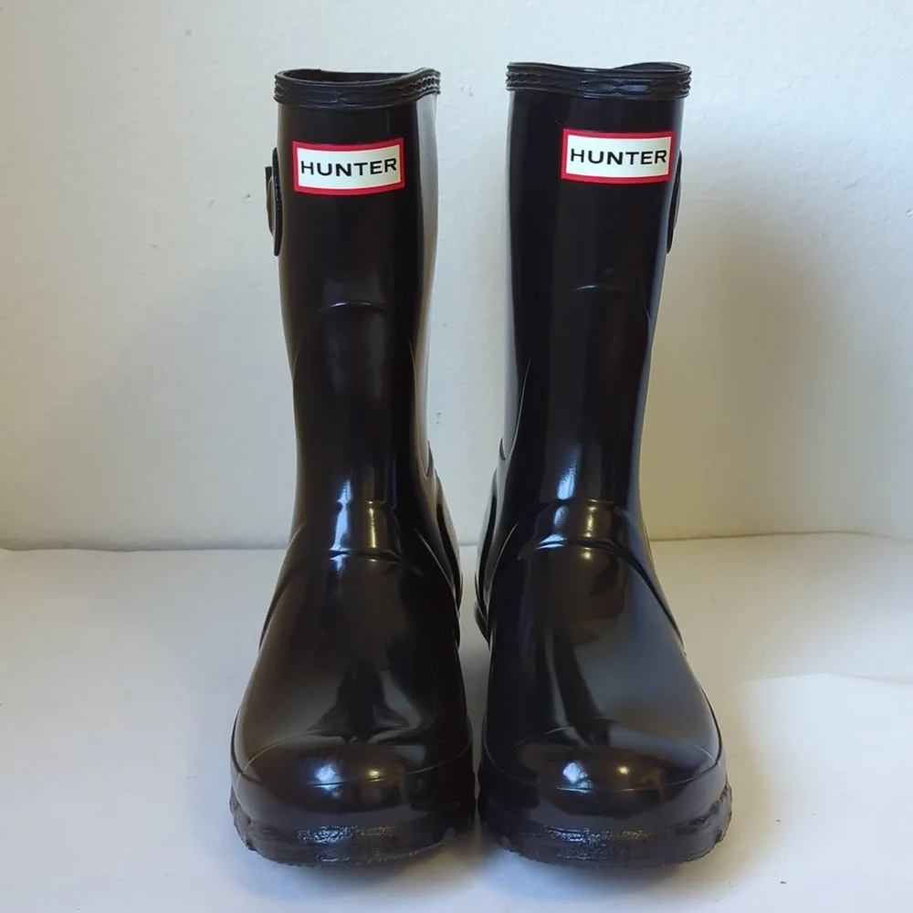 HUNTER ORIGINAL SHORT GLOSS BLACK - Size 7
